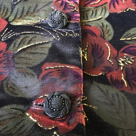 Vintage Norton McNaughton Velvet Rose Jacket - Picture 5 of 16